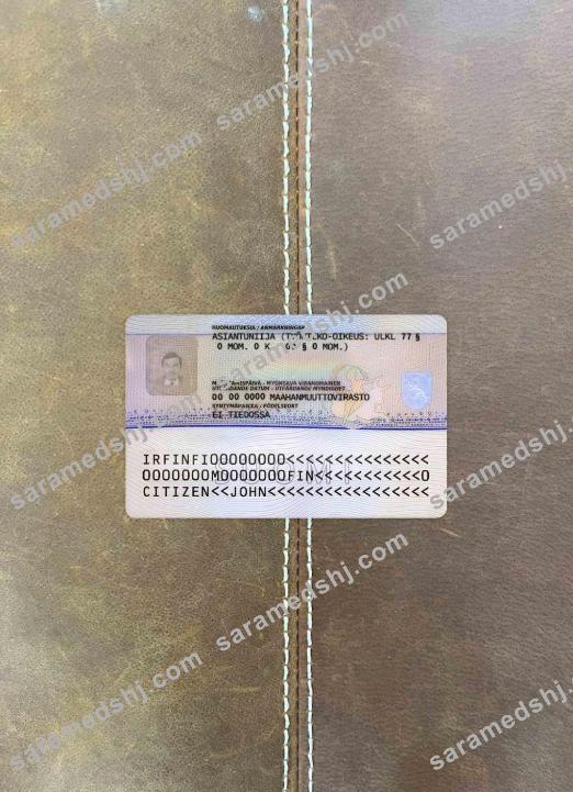 Finland residence permit version 2 photolook BACK